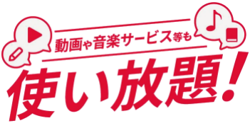 動画や音楽サービス使い放題！